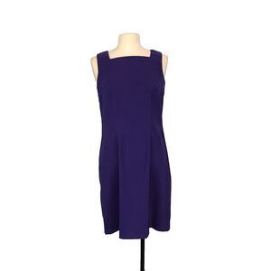 Alyx Womens Purple Sleeveless Sheath Knee Length Dress, sz 10, 40 bust, Square